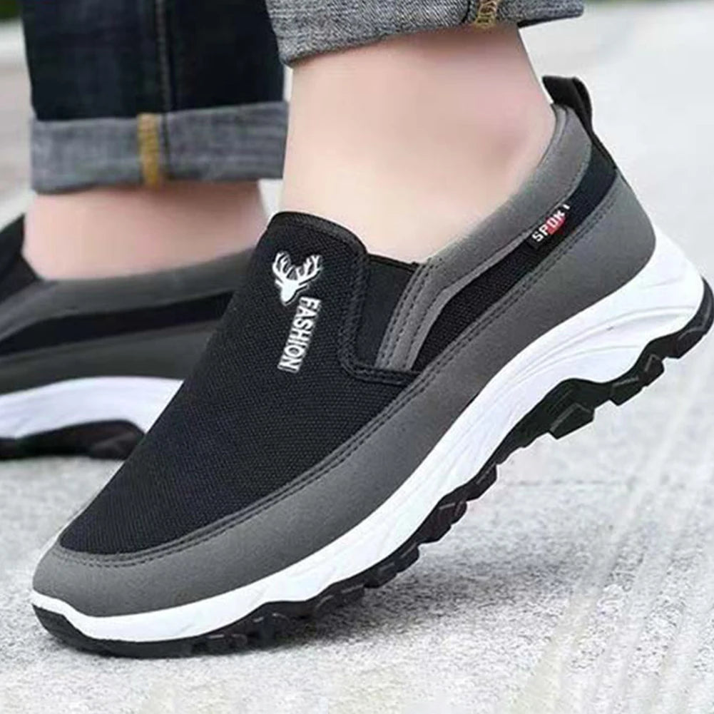 Men Orthopedic Travel Plimsolls Breathable Casual Travel Shoes Non-Slip Comfortable for Outdoor Activity Hiking Walking