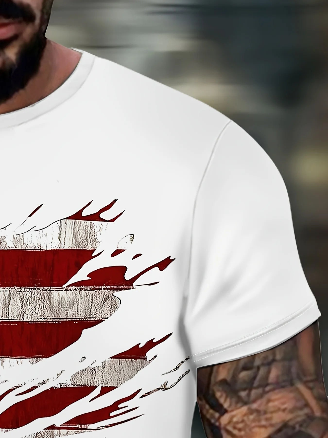 3D Digital Print T-Shirt Featuring The American Flag, Breathable And Quick-Drying, Perfect for Stylish Summer Streetwear.