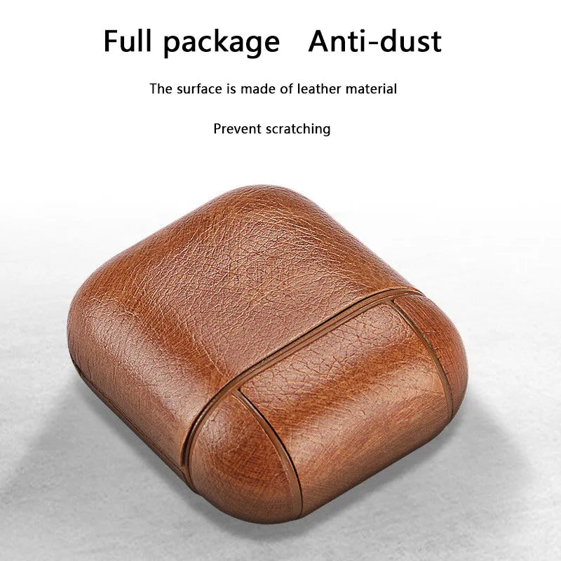 Suitable for airpods 2 Case luxury  leather wireless headset protective shell 1 airpods Pro case 3 protective cover full-cover