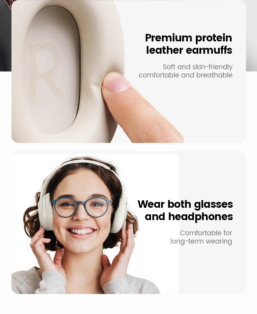 Filwans H Zero pro -50dB ANC Headphones Hi-Res AUDIO Wireless Bluetooth 5.4 5 Microphone Headset 3.5mm PC Gaming Gamer Earphones