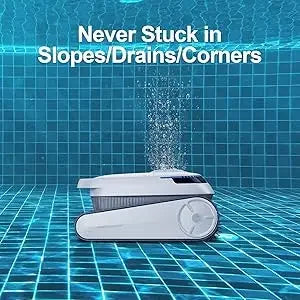 VOXIV Cordless Robotic Pool Cleaner with Wall Climbing - Over 120mins Runtime Automatic Pool Vacuum