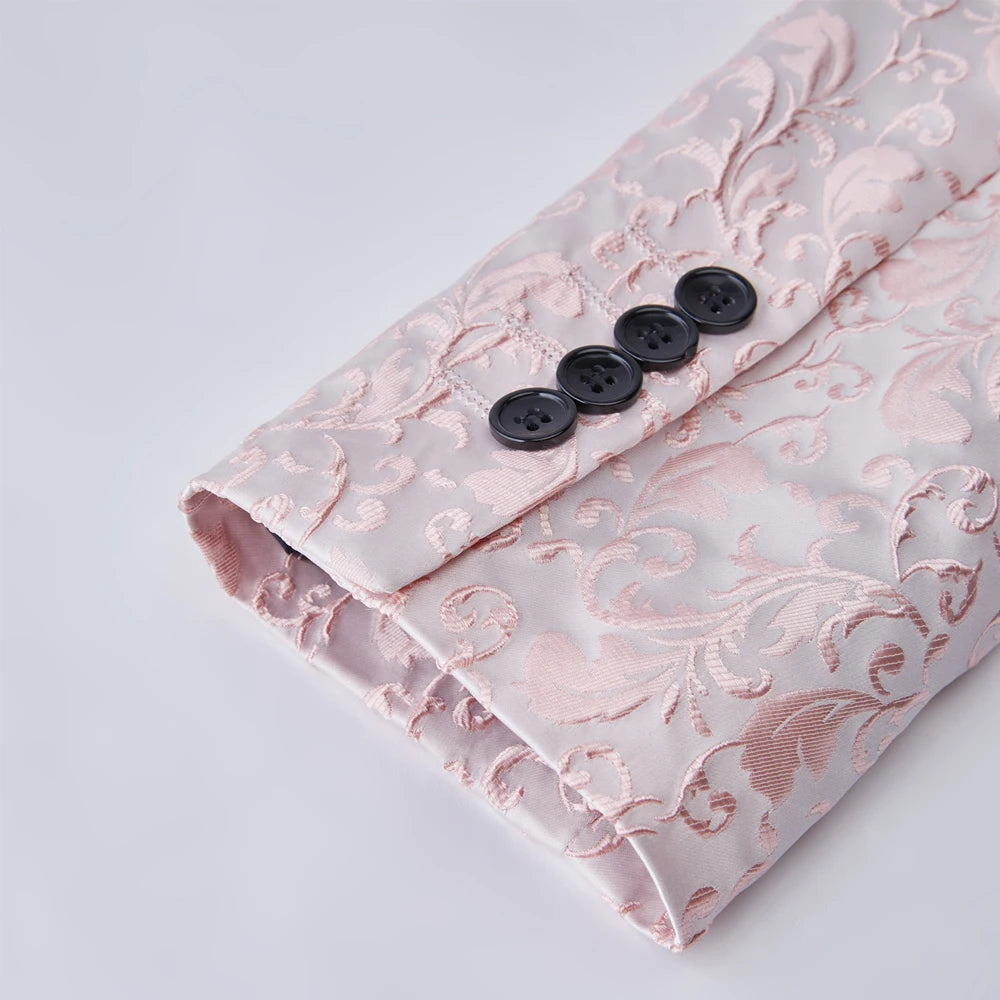 Men's Paisley Tuxedo Jacket One Button Dress Suit Jacket Floral Blazer for Dinner Party Prom Wedding