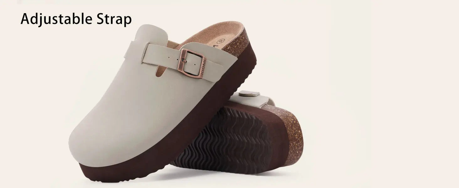 Asgard Women Men Suede Leather Clogs Slippers Fashion Unisex Cork Footbed Sandals Outdoor Antiskid Mules Shoes with Arch Support