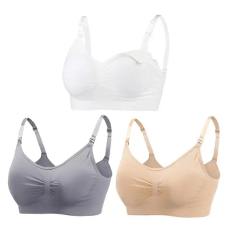 3pcs/Set High Quality Maternity Nursing Bras Cotton Breastfeeding Pregnant Underwear Seamless Large Size Breathable Bra Push Up