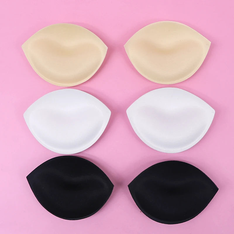 6pcs/3pair Sponge Bikini Bra Pads Push Up Breast Enhancer Removeable Bras Padding Inserts Cups for Swimsuit Padding Intimates