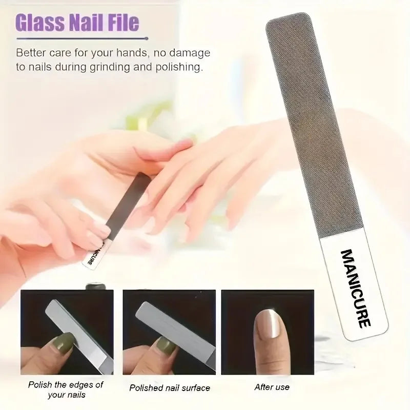 16pcs Home Multi-functional Purple Stainless Steel Manicure Kit - Modern Style Nail Clipper Kit with Straight Edge File, Ear Sco