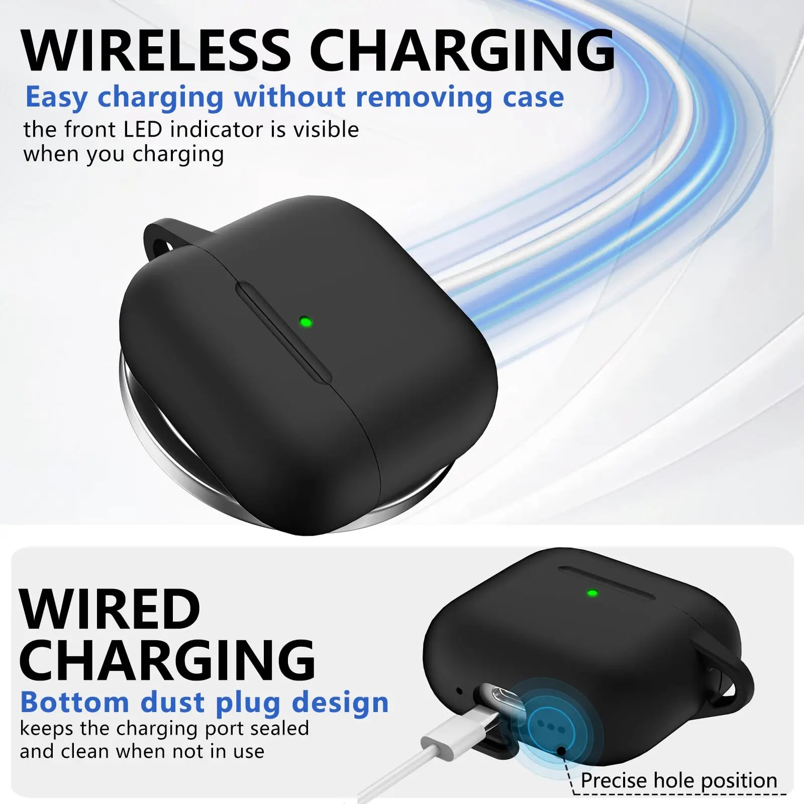 New For Airpods 4 Case Silicone Earphone Case with Active Noise Cancellation Shockproof Protective Case for Apple Airpods 4 2024