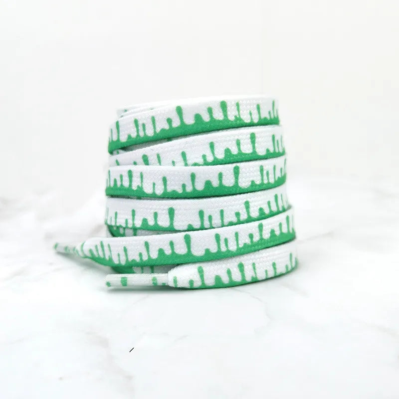 1Pair Af1 Shoelaces for Sneakers Rainbow ice Cream Flat Shoelace Elastic Laces Shoes Strings 120/140/160CM Width 0.8cm