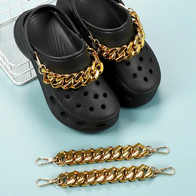 Women Shoes Chains Buckle Charms Croc Clog Sandals Hole Shoes DIY Detachable Chain For Kids Boys Girls Gifts Shoes Decorations