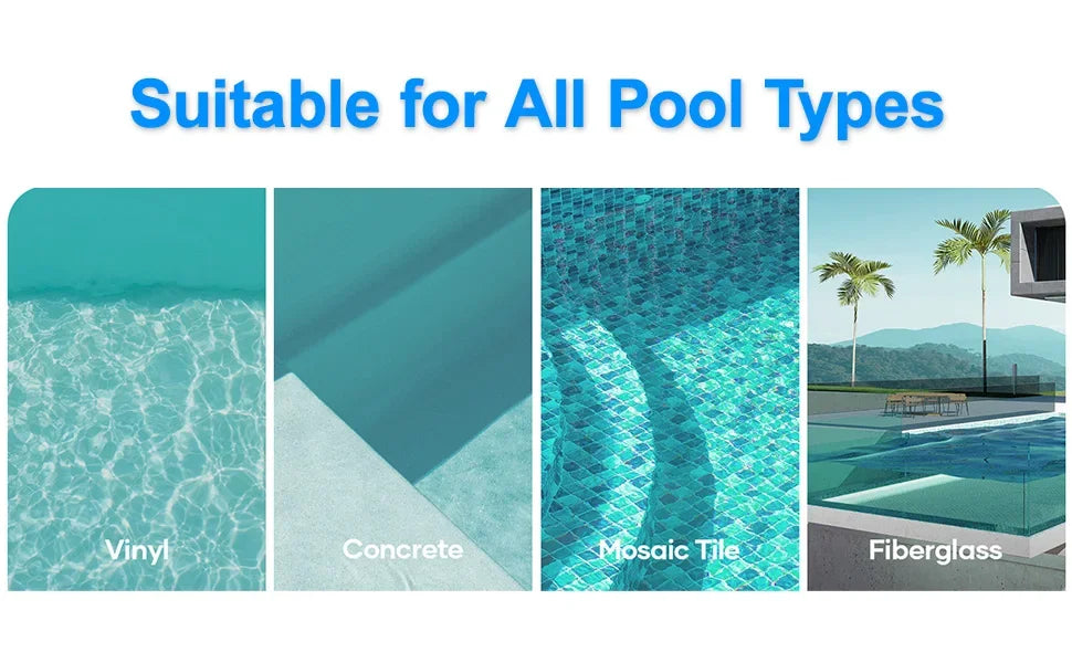 VOXIV Cordless Robotic Pool Cleaner with Wall Climbing - Over 120mins Runtime Automatic Pool Vacuum