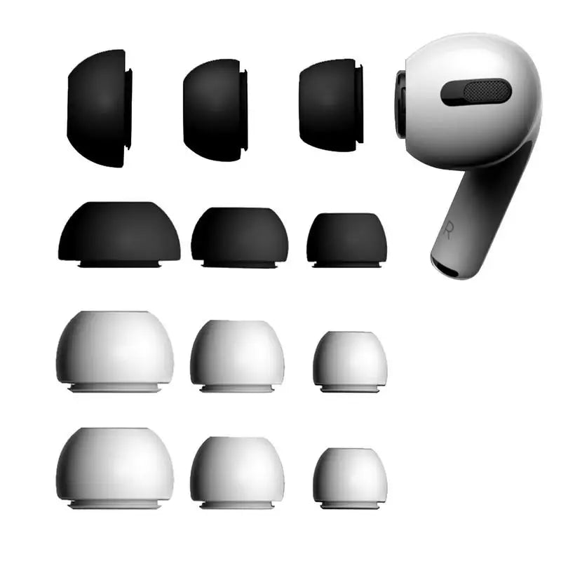 3 Pairs Eartips For AirPods-Pro 1st 2nd Silicone Ear Tips Rubber S/M/L Earbuds Replacement Ear Pads Anti-Slip Earphone Tips