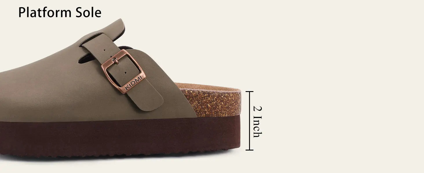 Asgard Women Men Suede Leather Clogs Slippers Fashion Unisex Cork Footbed Sandals Outdoor Antiskid Mules Shoes with Arch Support