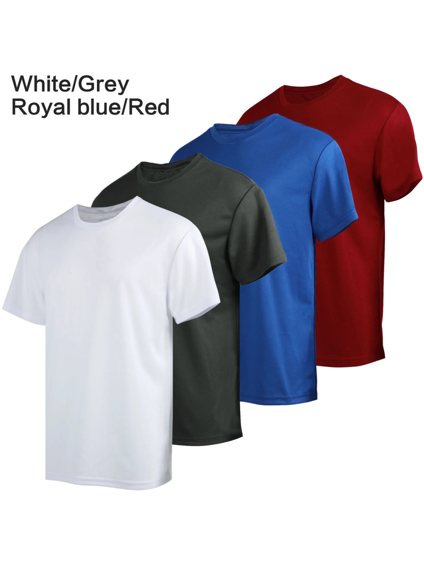 4-piece men's short sleeved T-shirt moisture wicking sun protection UV protection UPF SPF sports T-shirt casual style