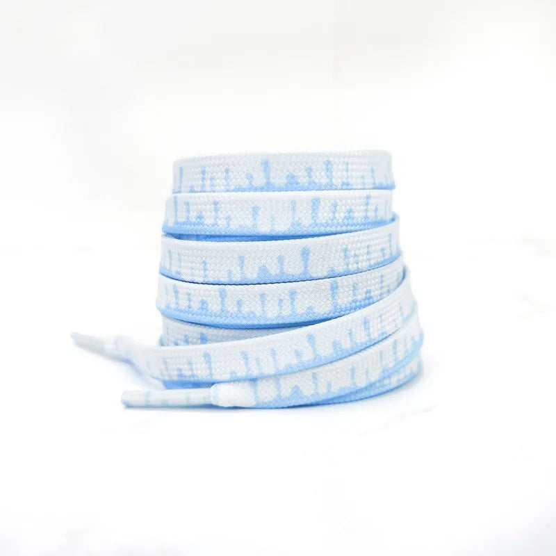 1Pair Af1 Shoelaces for Sneakers Rainbow ice Cream Flat Shoelace Elastic Laces Shoes Strings 120/140/160CM Width 0.8cm