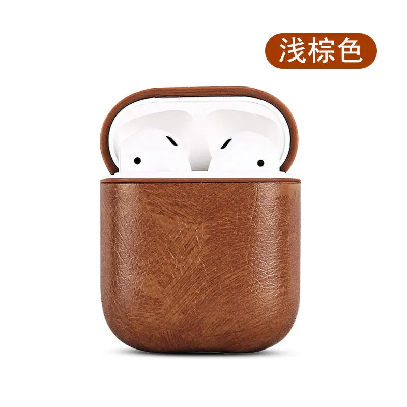 Suitable for airpods 2 Case luxury  leather wireless headset protective shell 1 airpods Pro case 3 protective cover full-cover