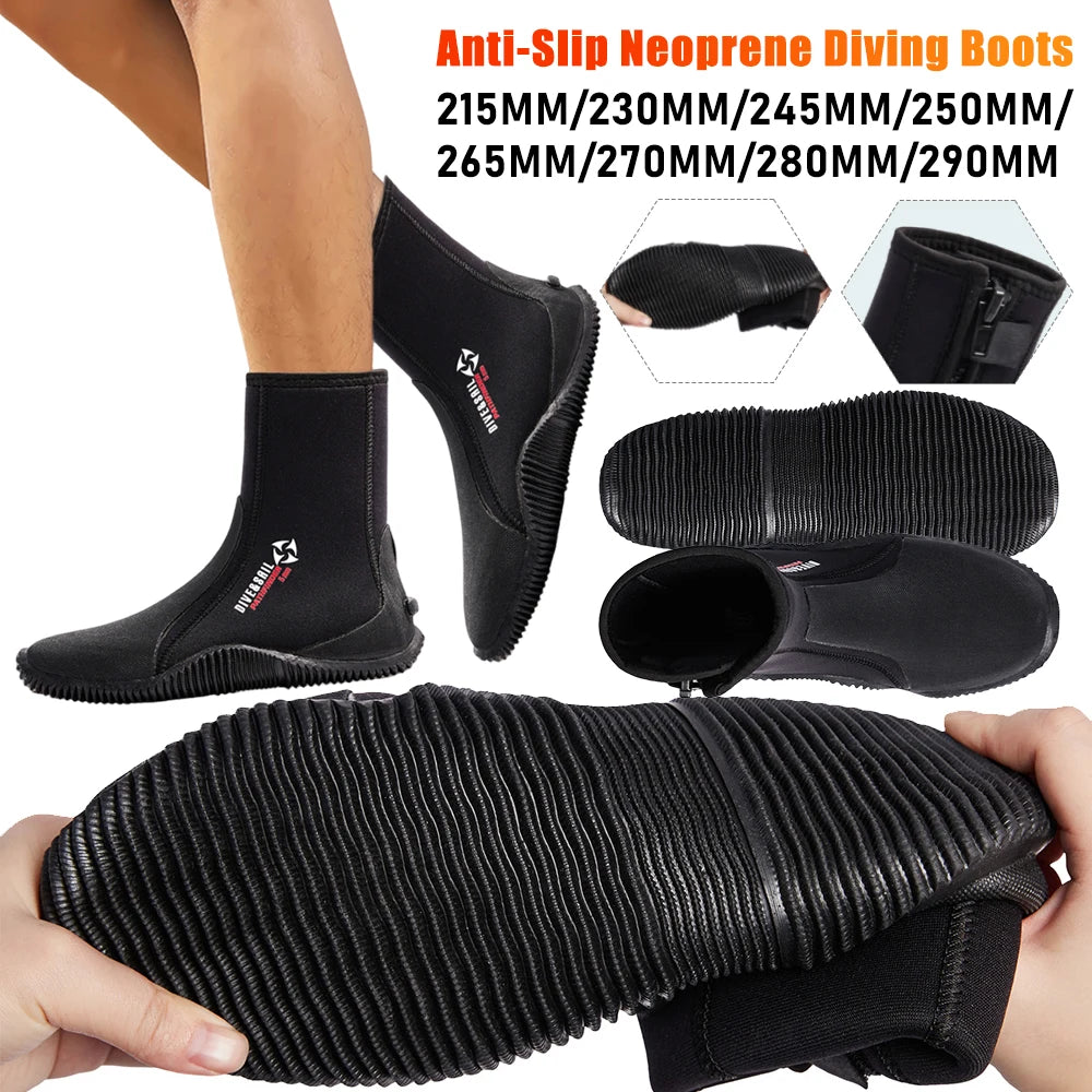 5MM Neoprene Diving Boots Wetsuit Water Shoes Non-slip Beach Water Boots Unisex Waterproof Snorkeling Fin Sock For Water Sport