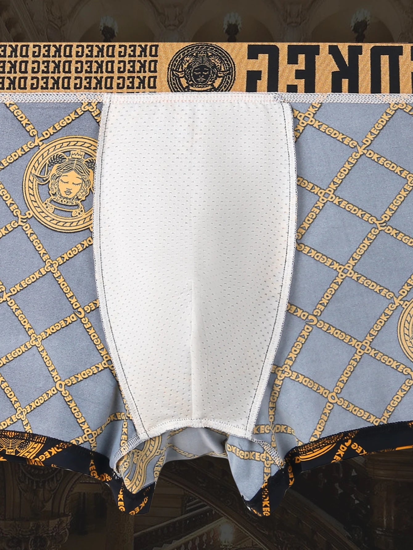 Men's underwear ice silk boxer shorts anti-bacterial breathable boxer shorts trend personalized printed shorts 6 combination