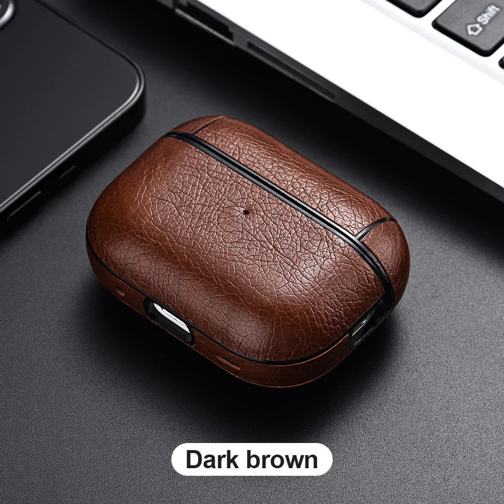 For Airpods Pro 2 Case Leather Business Earphone Case Headset Shell Headphone Cover For Apple Air Pod 3 Pro 2nd Generation 2022