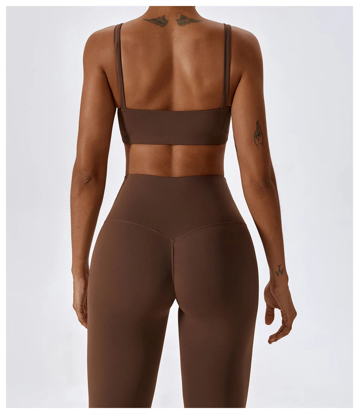 2PCS Yoga Set Nude Feeling Workout Sets Women Tracksuit Gym Push Up Fitness Running Workout Sportwear Sport Bra Leggings Suit