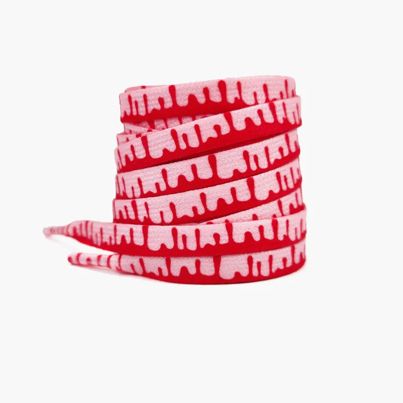 1Pair Af1 Shoelaces for Sneakers Rainbow ice Cream Flat Shoelace Elastic Laces Shoes Strings 120/140/160CM Width 0.8cm