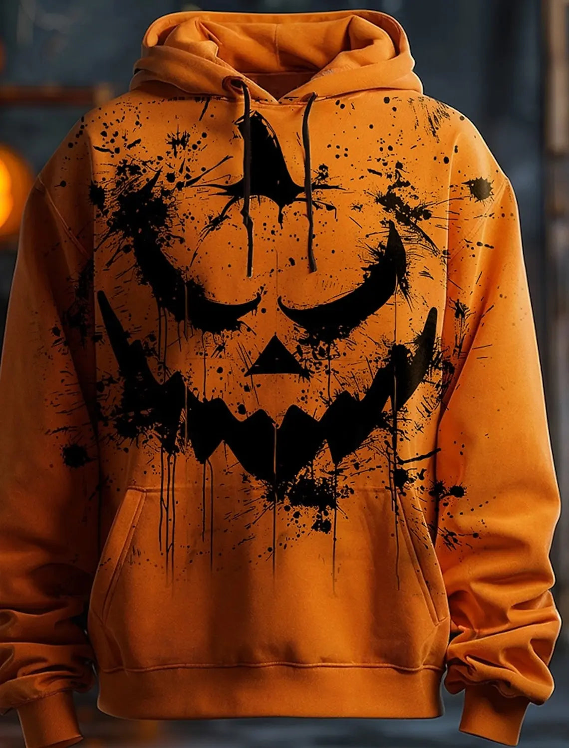 Halloween Men's Graphic Hoodie Pumpkin Prints Classic Casual 3D Pullover Holiday Fashion Hoodies Thin Style Long Sleeve Hooded