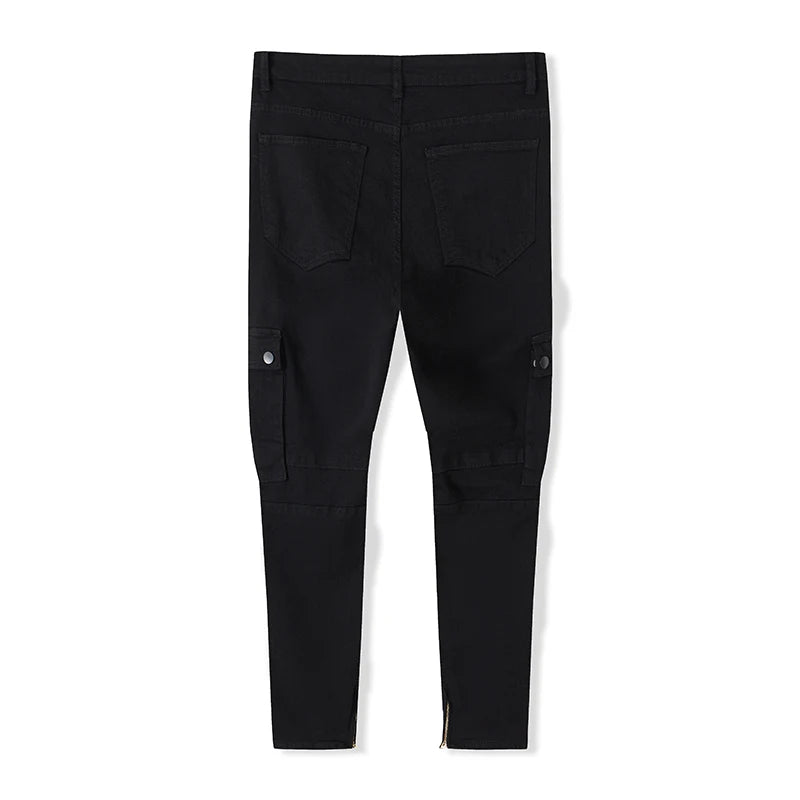 Men s Stylish Cargo Jeans with  Fit Design and Multiple Pockets for Spring and Summer Streetwear Fashion