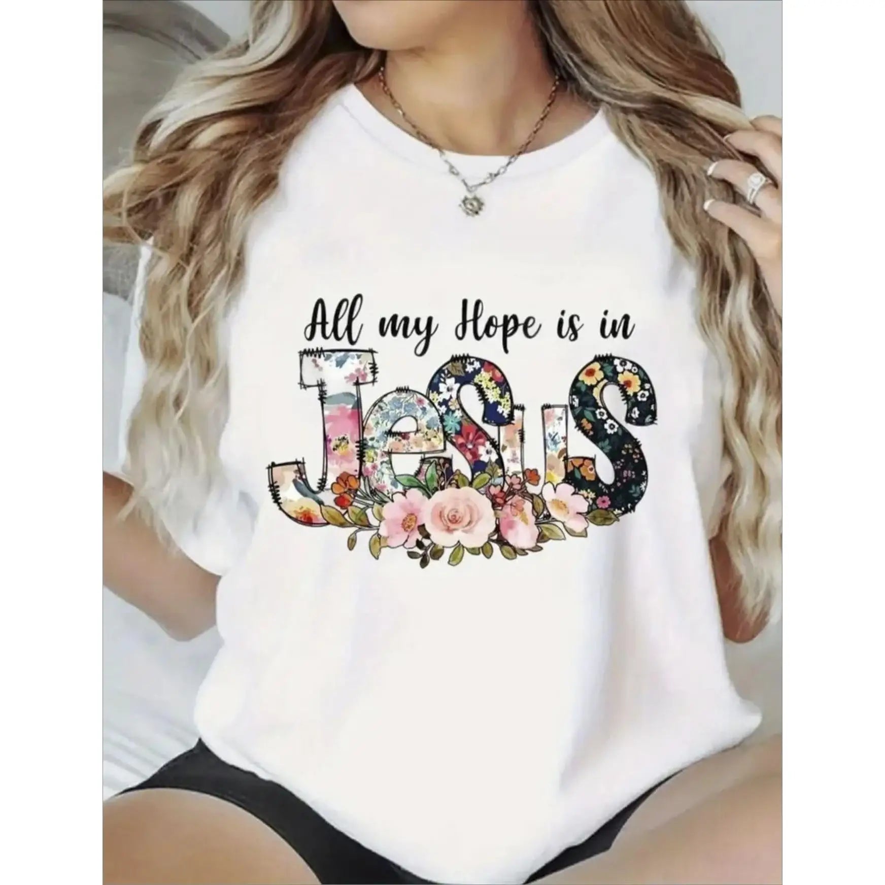 100% Pure, Fashionable Letter Pattern Printed Round Neck Short Sleeved Women'S T-Shirt, Cool, Breathable And Comfortable T-Shirt