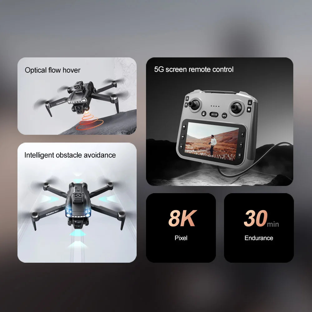 For Xiaomi V198 MAX GPS Drone  8K HD Aerial Photography Dual Camera Brushless Quadrotor Laser Obstacle Avoidance  Aerial Optical