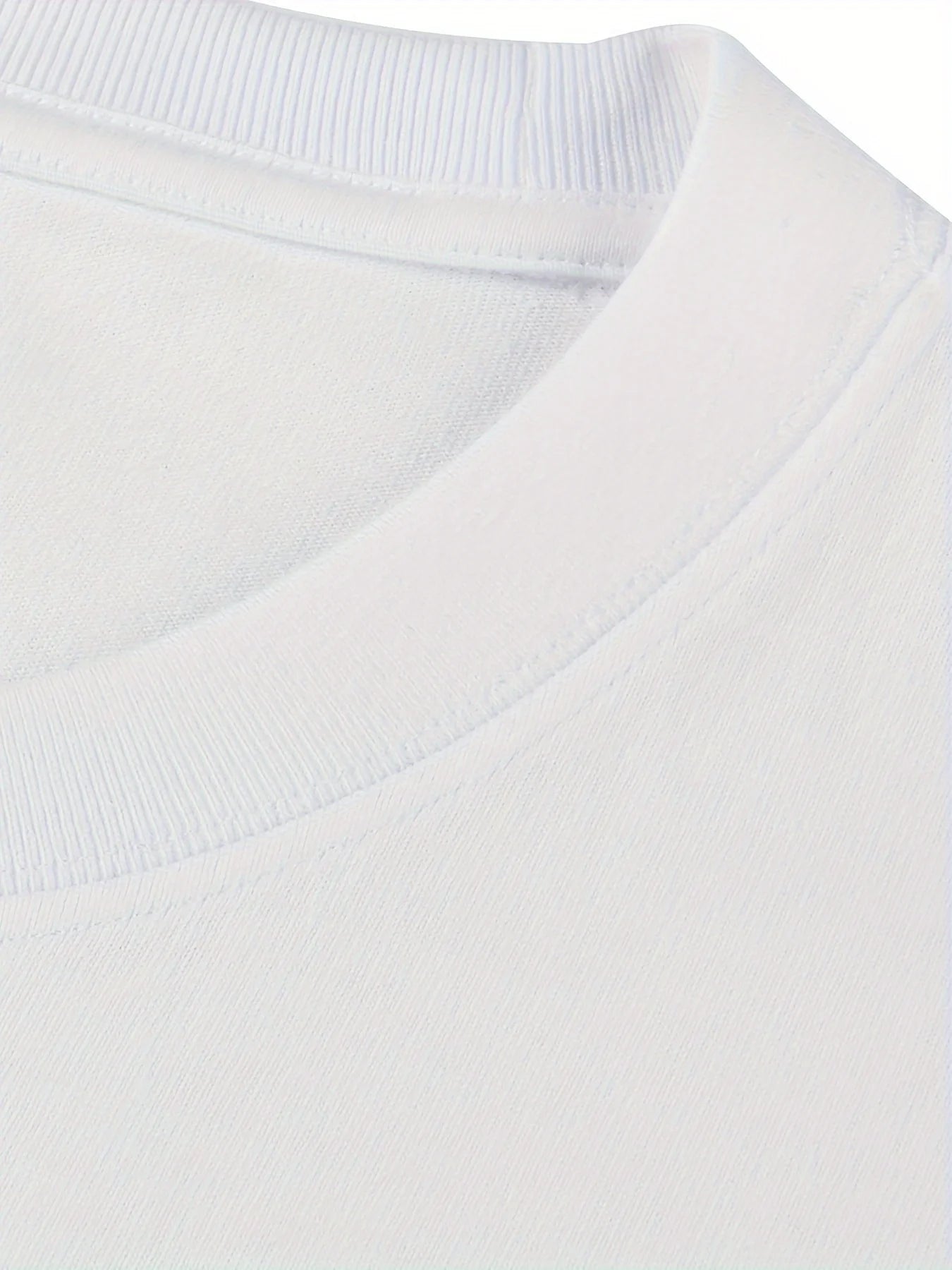 Front Rose Print Round Neck Short Sleeved T shirt Top Comfortable and Breathable Fabric Casual Sports Style Men's 100% Cotton