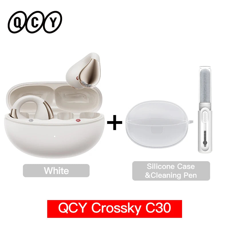 QCY Crossky C30 Wireless Earphones Bluetooth 5.4 Ear clip TWS Sports Earbuds Open Ear Earclip Dual-Connection Headphone