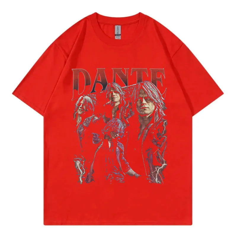 Limited Devil May Cry Game Graphic T Shirts Gothic Vintage Short Sleeve T-shirt Unisex Fashion Casual Loose T-shirts Streetwear