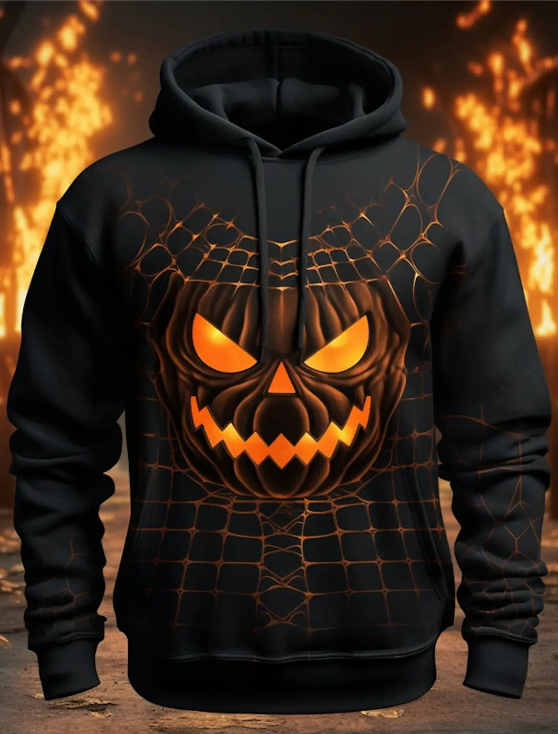 Halloween Men's Graphic Hoodie Pumpkin Prints Classic Casual 3D Pullover Holiday Fashion Hoodies Thin Style Long Sleeve Hooded