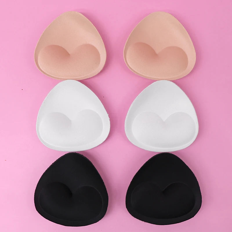 6pcs/3pair Sponge Bikini Bra Pads Push Up Breast Enhancer Removeable Bras Padding Inserts Cups for Swimsuit Padding Intimates