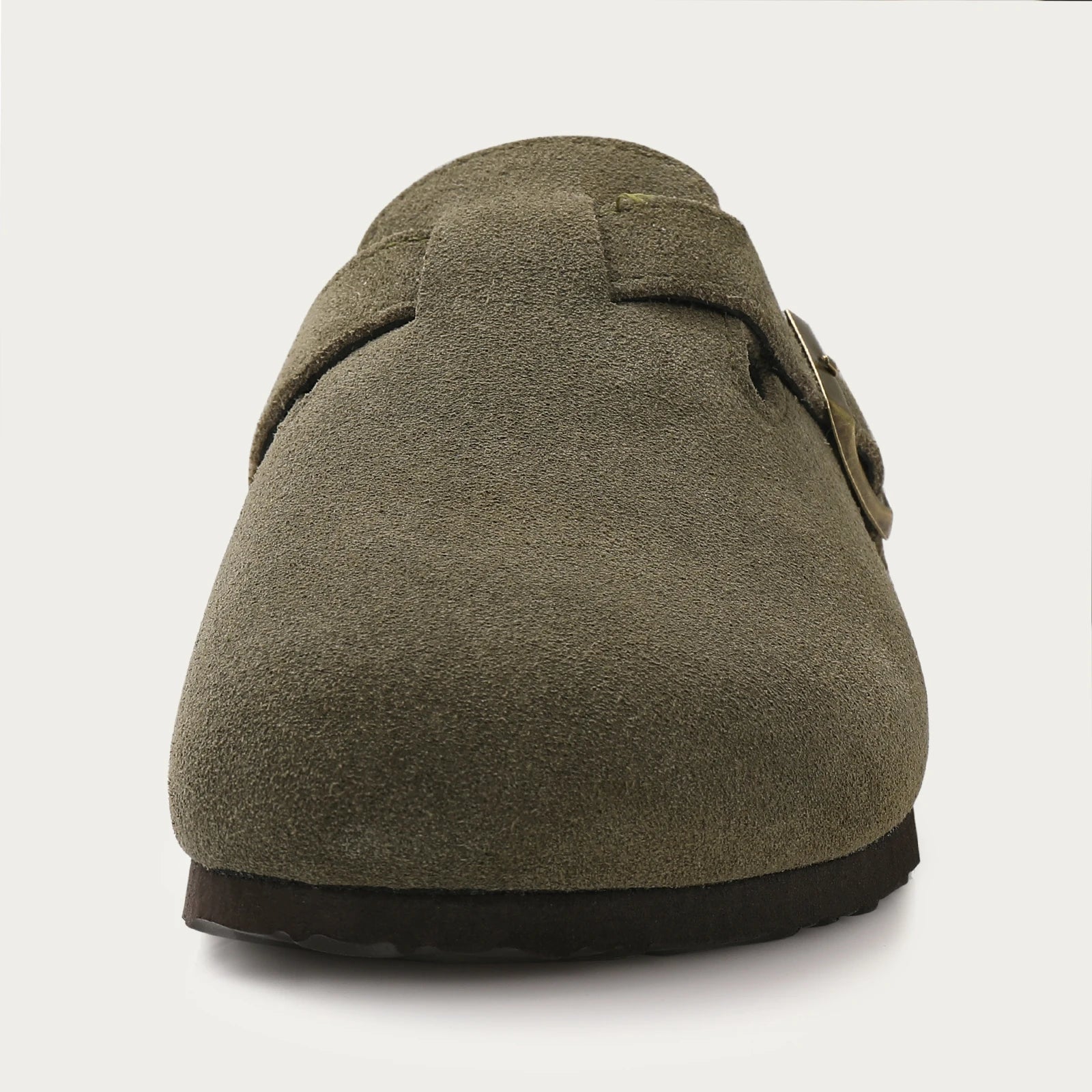 Fashion Women's Suede Mules Slippers Men Clogs Cork Insole Sandals With Arch Support Outdoor Beach Slides Home Shoes