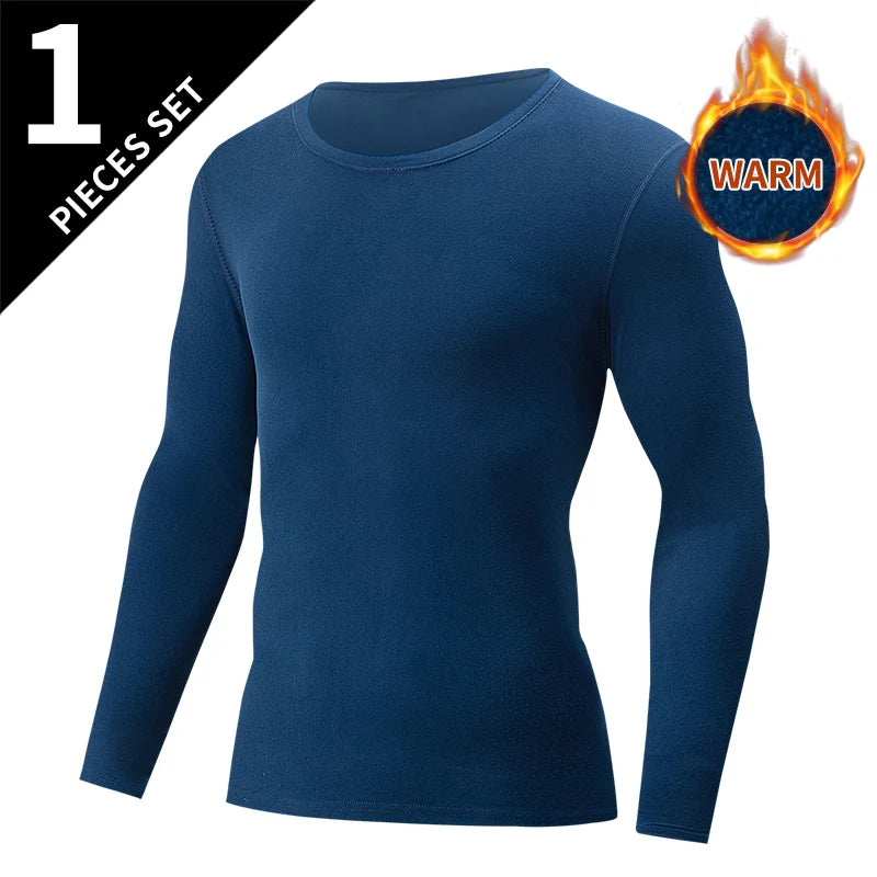 1/2/4-Piece Men's Fall/Winter Thermal Underwear Fashion Joker Long-sleeved Trousers Home Suit Youth Sports Elastic Waist Pants