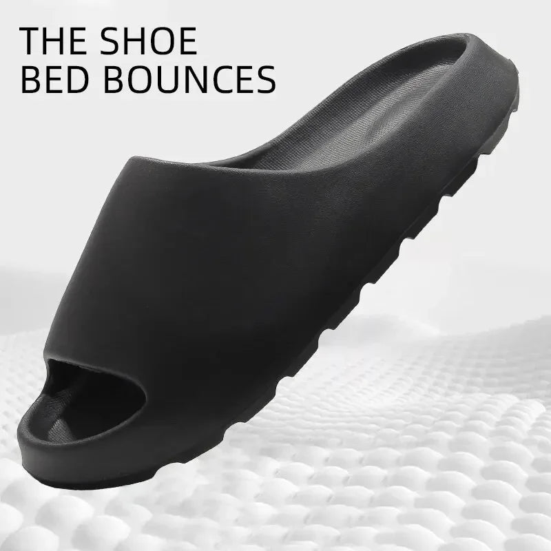 1Pair Coconut Slippers Feel like Stepping on Shit Thick-soled Sandals Summer New Non-slip Wearing Sandals
