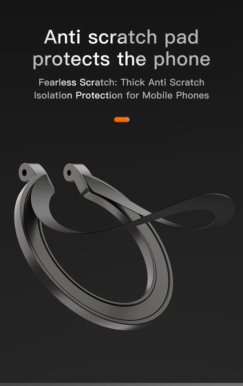 2025 Double-Sided For MagSafe Phone Holder for iPhone 14/15/16 Foldable 360° Rotating Stand Strong Magnet & Finger Grip Suppor