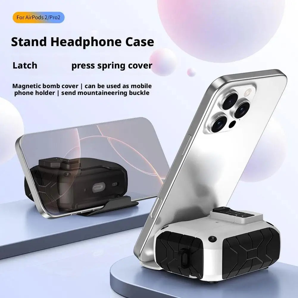 for Airpods Pro 3 (2025) Case with Secure Lock Automatic Pop-up Full Protective Hard Cover with Keychain for AirPods Pro 3