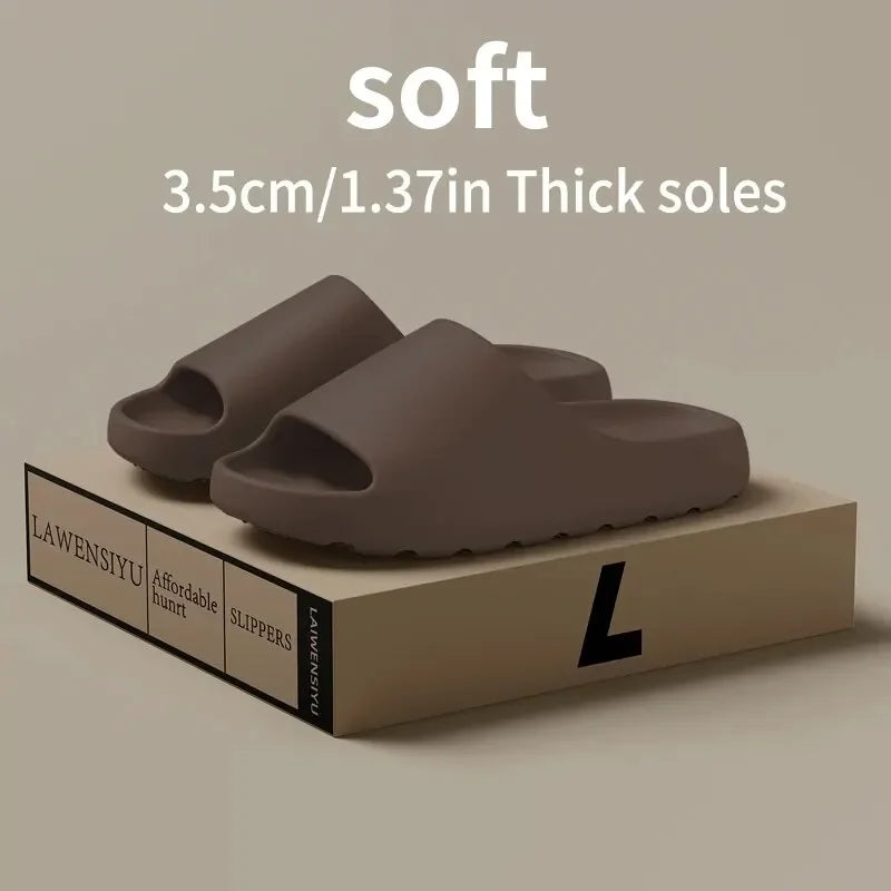 1Pair Coconut Slippers Feel like Stepping on Shit Thick-soled Sandals Summer New Non-slip Wearing Sandals