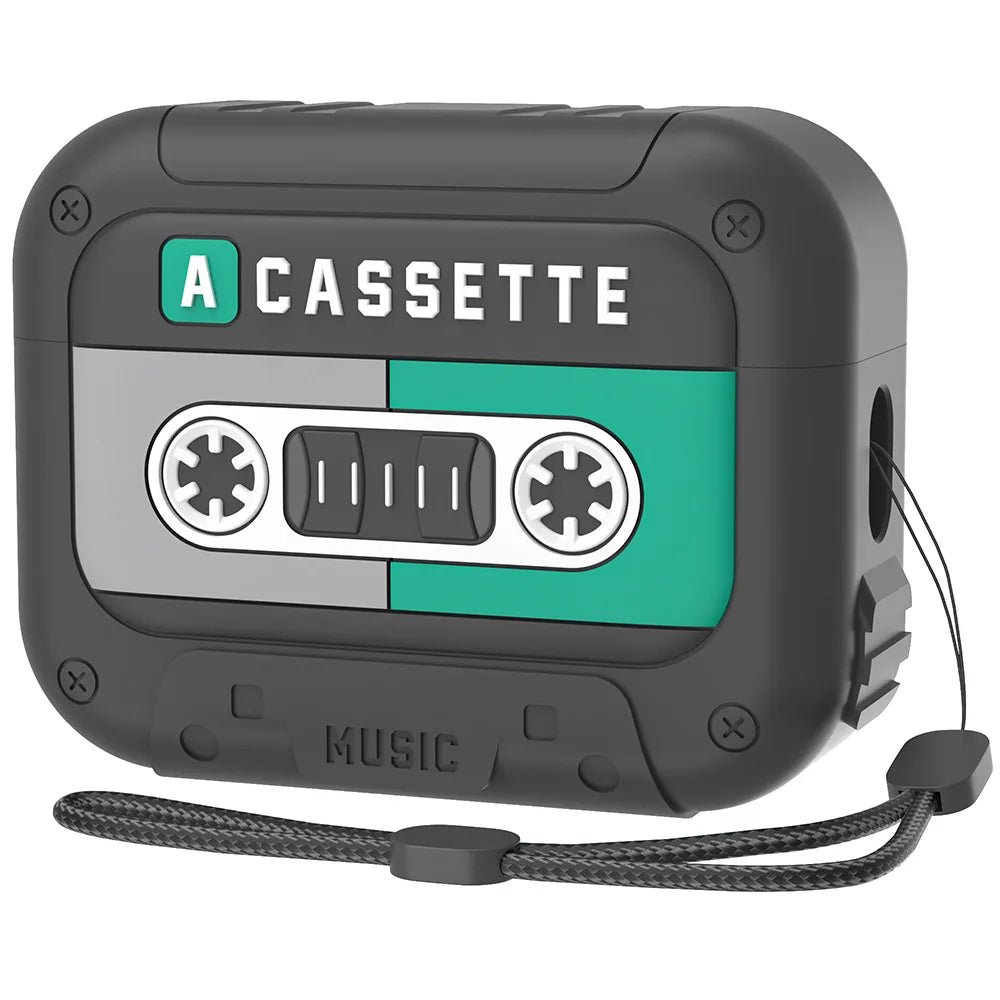2025 Cassette Tape Case For  AirPods Pro 2 Case Cover Compatible Lanyard Included Shockproof Full Protection For  AirPods 4 Case