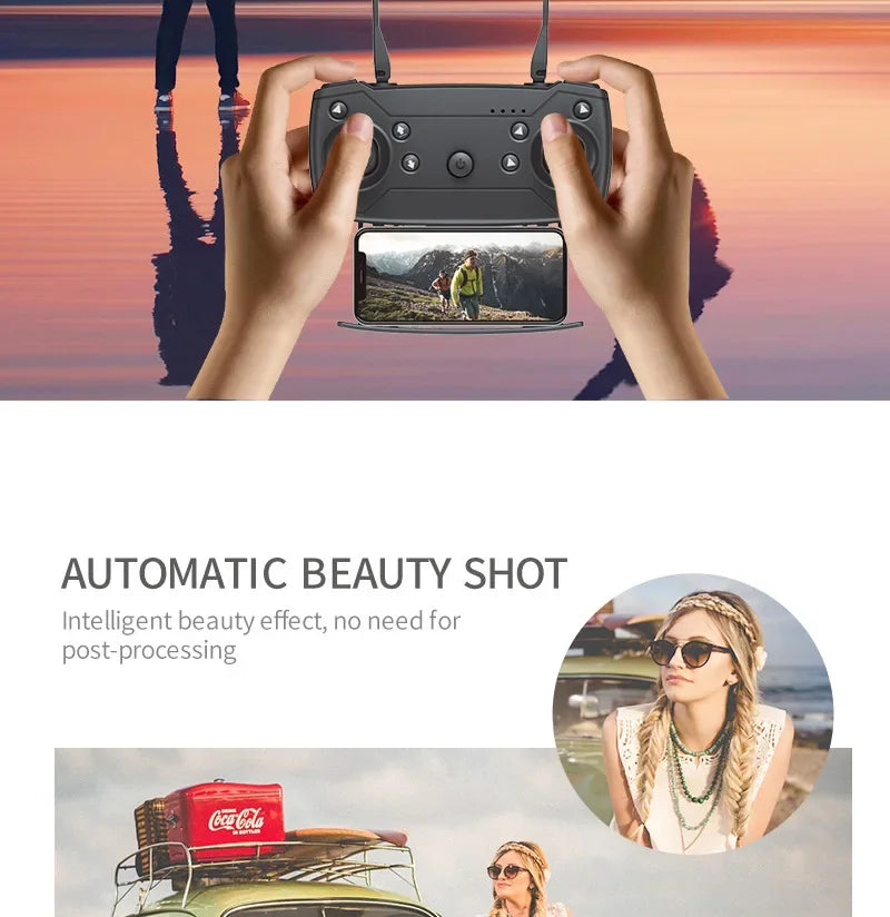 2025 New E88 Pro WiFi FPV Drone - 1080P/4K Single/Dual Camera, Wide-Angle HD, Altitude Hold, Foldable Quadcopter, RC Helicopter