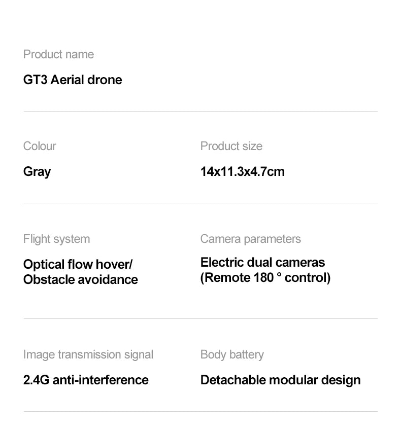 NEW Original GT3 MINI Drone 8K GPS Professional HD Aerial Photography Remote Control Aircraft HD Dual Camera Quadcopter Toy Gift