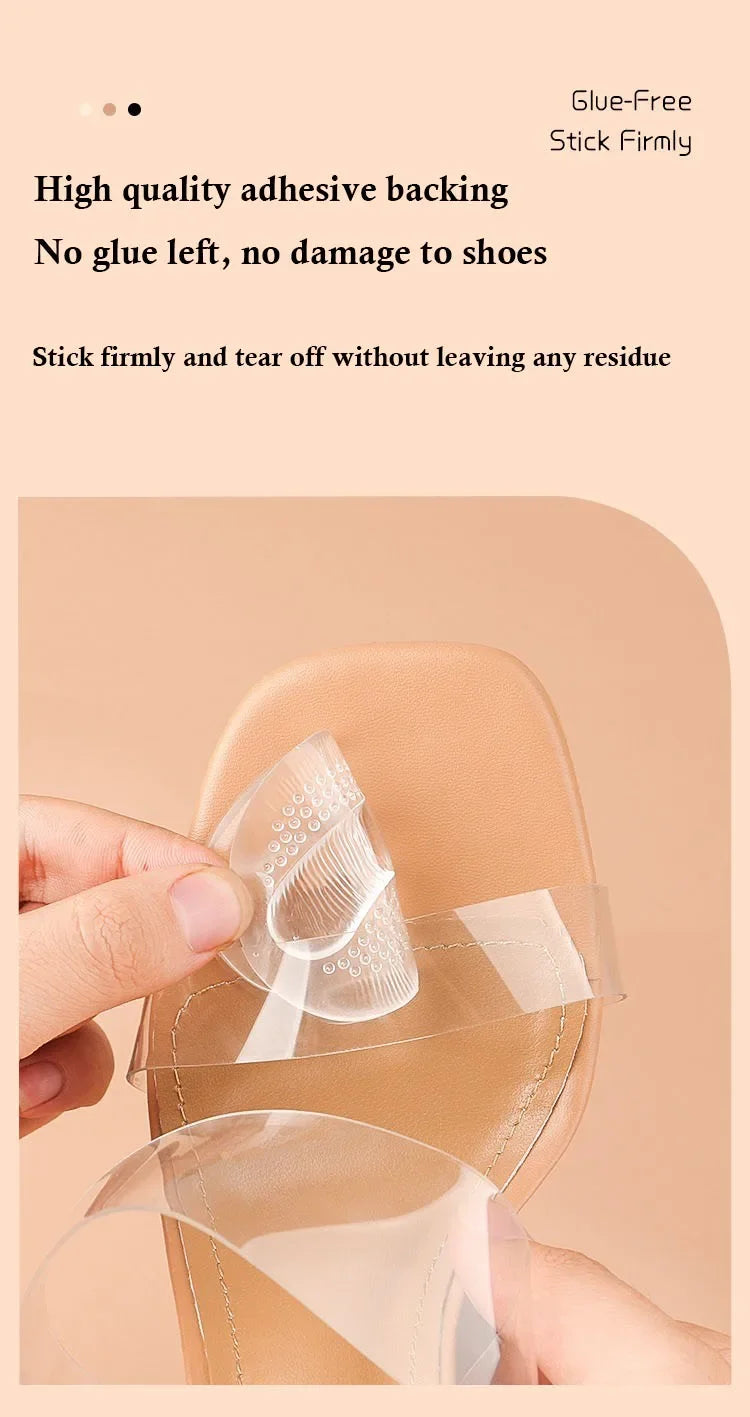 NEW Forefoot Pads For Sandals High Heels Silicone GEL Invisible Half Size Pads Non-slip Stickers Thickened Self-adhesive 1Pair