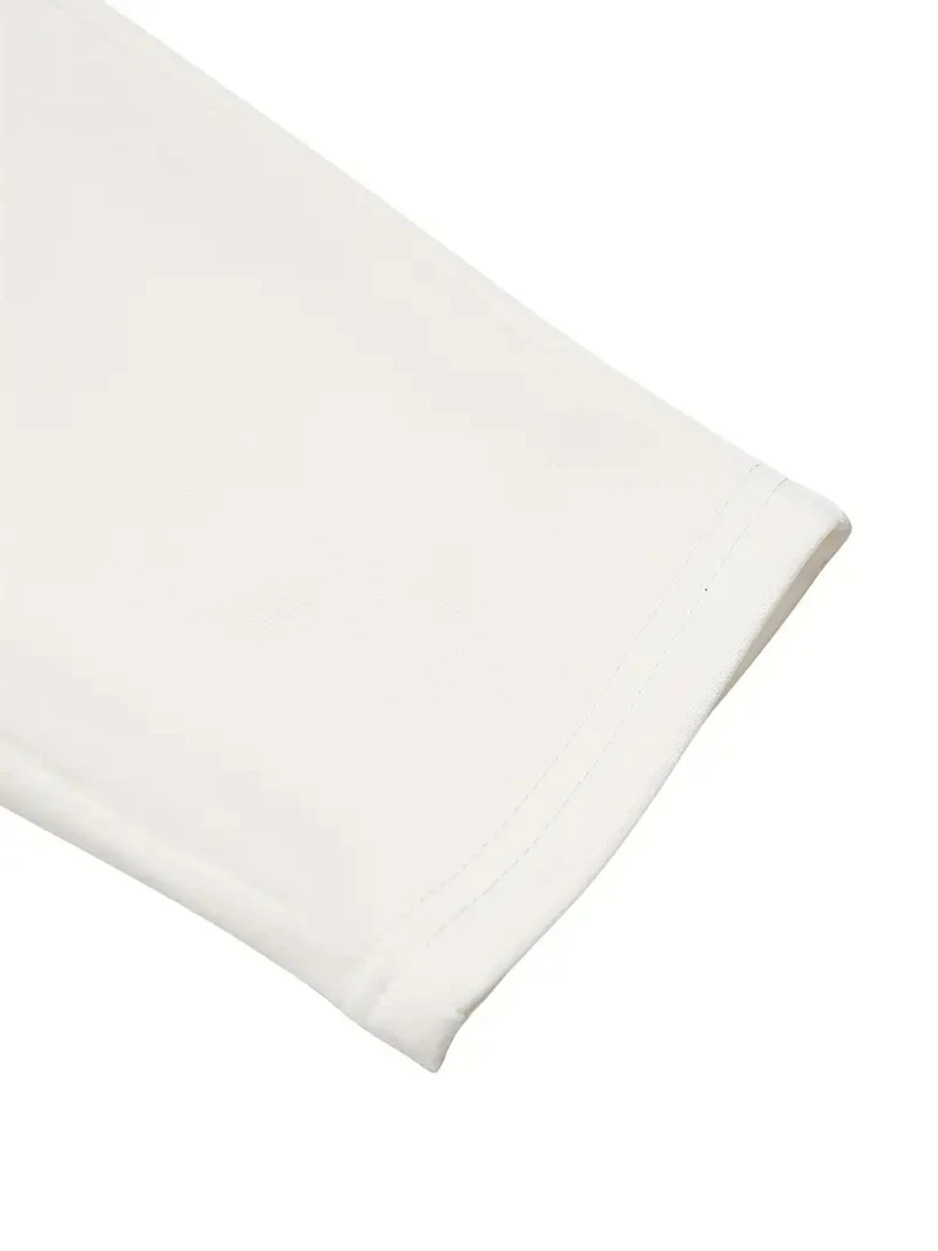 Women's White Two-Piece Suit Set, Double Breasted Long Sleeved Lapel Suit Jacket and High Waisted Slim Pants