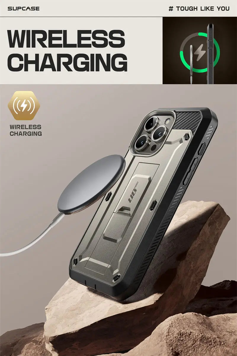 SUPCASE For iPhone 15 Pro Max Case 6.7" (2023) UB Pro Full-Body Rugged Heavy Duty Rugged Case with Built-in Screen Protector