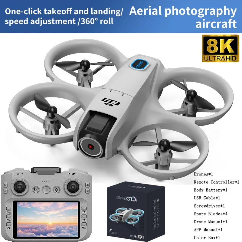 NEW Original GT3 MINI Drone 8K GPS Professional HD Aerial Photography Remote Control Aircraft HD Dual Camera Quadcopter Toy Gift
