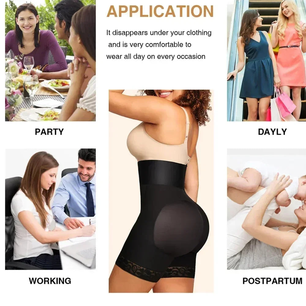 Fajas Colombianas BBL Sculpting Butt Lifter Shapewear for Women High-waisted Shorts Tummy Control Panties Postpartum Girdle faja