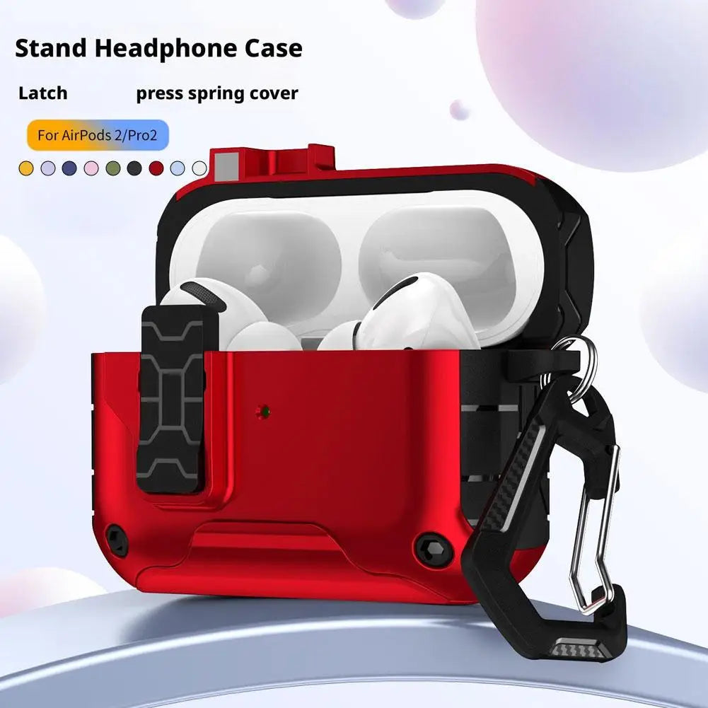 for Airpods Pro 3 (2025) Case with Secure Lock Automatic Pop-up Full Protective Hard Cover with Keychain for AirPods Pro 3