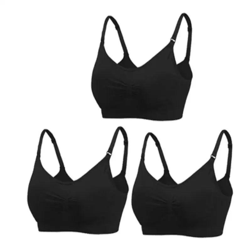 3pcs/Set High Quality Maternity Nursing Bras Cotton Breastfeeding Pregnant Underwear Seamless Large Size Breathable Bra Push Up