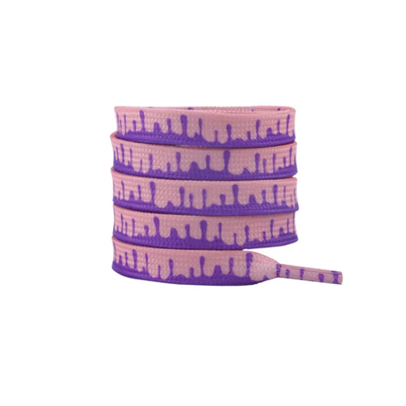 1Pair Af1 Shoelaces for Sneakers Rainbow ice Cream Flat Shoelace Elastic Laces Shoes Strings 120/140/160CM Width 0.8cm